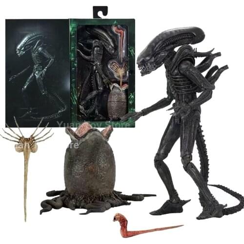 Alien Figure 1979 Ultimate Big Chap Alien Figure 40th Anniversary Egg Facehugger NECA Action Figure Model Toy 22cm