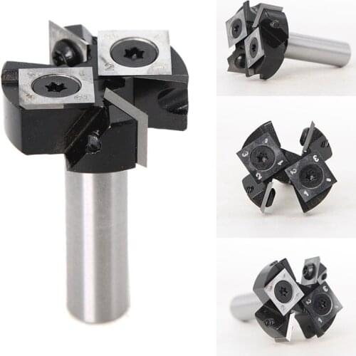 Shank Router Bit With Milling Cutter Cemented Carbide Woodworking Bits Insert-Style Spoil Board Indexable Drill