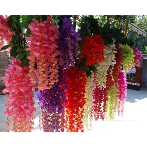Intergards wisteria artificial flower bean rattan flower vine plastic flower artificial plants .christmas decorations for home