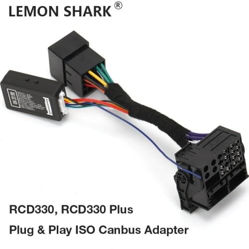 RCD330 Plus RCD360 Plug&Play ISO Quadlock Adapter Cable CANBUS Decoder Simulator For VW Car MIB RADIO
