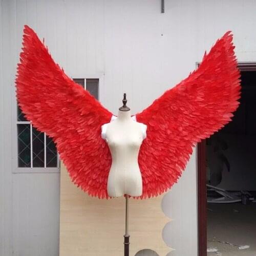 Angel Feather wings Red feather angel wing catwalk show supply festival Window props model catwalk christmas party supply