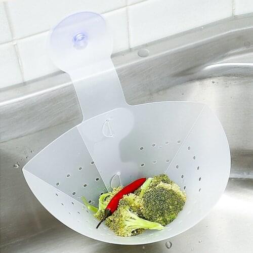 Kitchen Sorting Self-Standing Gadgets Suction Cup Drain Sink Garbage Strainer Separation Soup Isolator