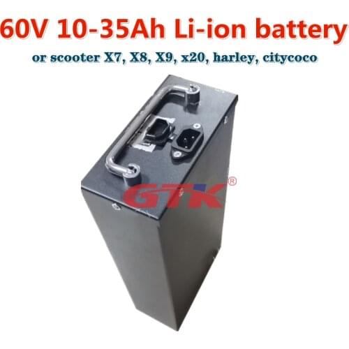 GTK 60V, 20ah, 25ah, 30ah, 12ah, 15ah, 18ah BMS Lithium-ion battery for scooter X7, X8, X9, x20, harley, citycoco, with charger