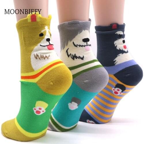 Women Girls Lovely Cotton Socks Female Funny Warm Autumn Winter Kawaii 3D Animal Socks Chaussettes