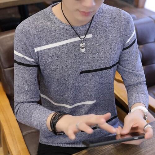 H.S.BONNIE Sweater Men Brand Clothing 2019 Autumn Winter New Arrival Slim Warm Sweaters O-Neck Pullover Men Longersleeve Top