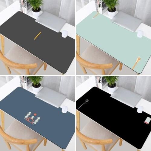 Minimalist style desk mat super large INS female computer keyboard and mouse pad soft personality simple and fresh desktop mat
