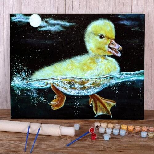 Natural Scenery Midnight Swim Paint By Numbers Set Acrylic Paints 40*50 Picture By Numbers Photo Wall Decoration Drawing