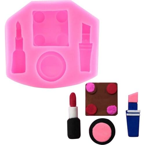 NICEYARD Soft Clay Mold lipstick Perfume Chocolate Fondant Mold DIY Clay Cake Decoration Makeup Brush Silicone Mold Baking Tools