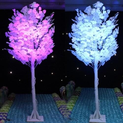 2018 New Wedding Props White Ginkgo Road Cited Columns Holiday Wish Tree Party Welcome Area Decoration Supplies 4pcs/lot
