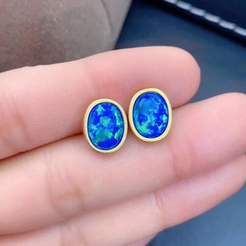 Best Gift Natural and Real Natural Real OPal Earrings S925 Sterling Silver Fine Elegant Jewelry for Women Wedding Earring