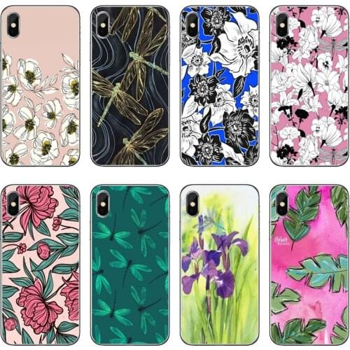 Silicone Phone Case For Huawei Honor 20 10i 9X 10 Lite 8S 8C 8X 7C 7X 7A 6C Pro 6 6A 6X 5A 5C Flowers Leaves Dragonfly
