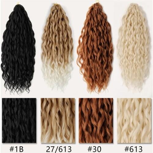 Synthetic Crochet Hair Twist Brown White Black GoldenFreetress Water Wave Kinky Curly Afro Curls Hair Extenssion