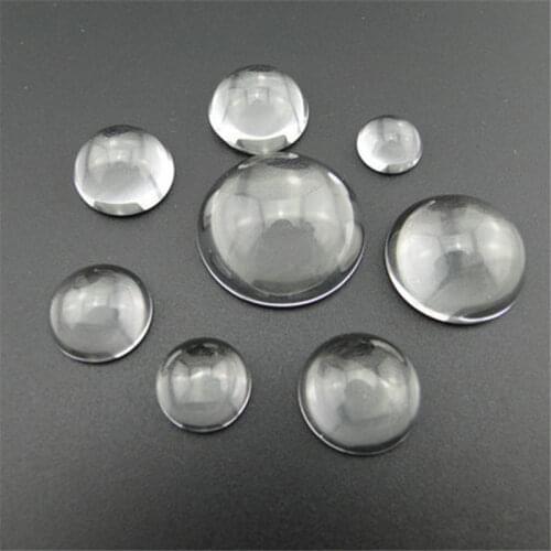 25mm glass cabochons findings Round Flat Back Clear Glass Cabochon For Pendant Tray Setting DIY Jewelry Photoes 8MM-60MM