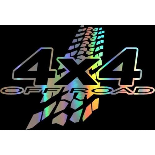 4X4 4WD Off Road Funny Stickers Motorcycle Reflective Laser Decal Sticker Vinly Car Styling 20x13.6cm