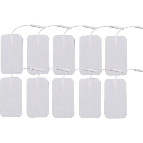 White Electrode Pads Tens Electrodes for Slimming Massage Tens Digital Therapy Machine Massager 5x9 cm