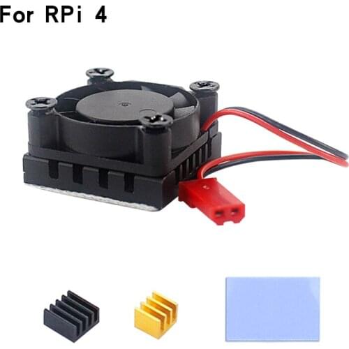 Raspberry Pi 4 Model B Cooling Fan CPU RAM Cooler + Aluminum Heatsink for Raspberry Pi 4 4B