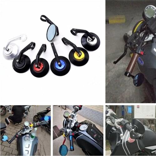 For Motorcycle Aluminum 7/8" 22mm Bar End Side Rearview Mirror Universal Motorbike Bike Handlebar Rear View Mirrors Universal