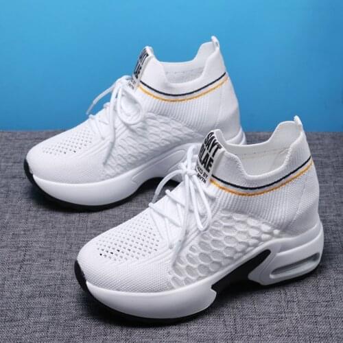 Women Chunky Sneakers Platform 2021 Fashion Spring Mesh Breathable Comfort Running Casual Woman Sport Shoes Zapatos Mujer