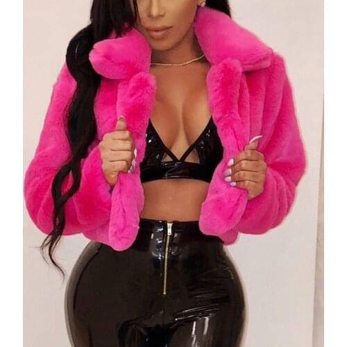 Women Fluffy Faux fur Coats Jackets New Fake Fur Short Streetwear Overcoat Fur Coat Winter Coat Women Veste Femme Chaqueta Mujer