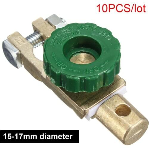 10pcs Top Post Car Battery Master Kill Power Disconnector Terminal Link Switch Quick Cut-off 15-17mm Diameter Pile Head Knob