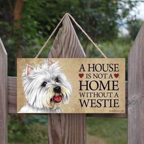 20x10cm Wood Hanging Plaque Pendant Tag Vintage Dog Pet Hanger Board Sign Retro Home Door Wall Decor Pet Shop Home Decoration