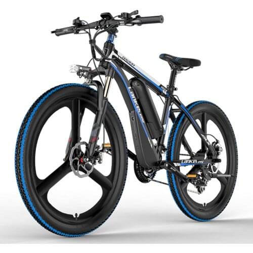 26 Inch 5 Grade Assist 48V Strong Battery Electric Bicycle,with 3.5 Inches Big Bicycle Computer, 21 Speed Mountain Bike
