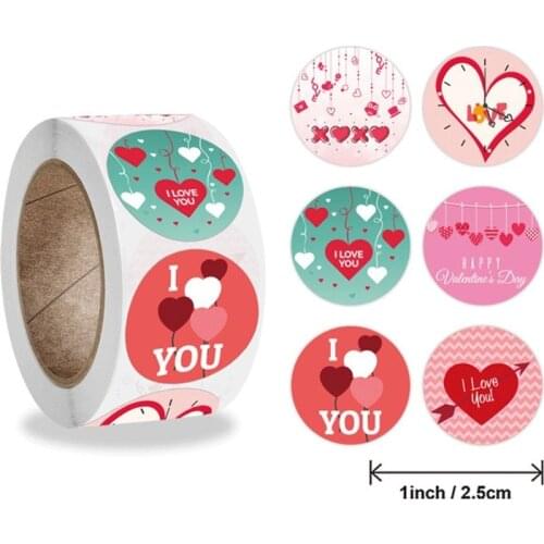 28MM Round Valentines Day I Love You Gift Decoration Seal Sticker Sticker Wedding Party Baking Gift Wrapping Scrapbook Sticker
