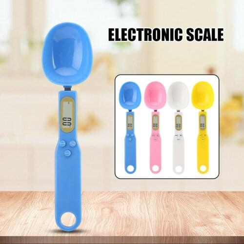 500g/0.1g Electronic Measuring Food Scale Spoon LCD Display High Precision Lightweight Portable Digital Kitchen Scales _WK