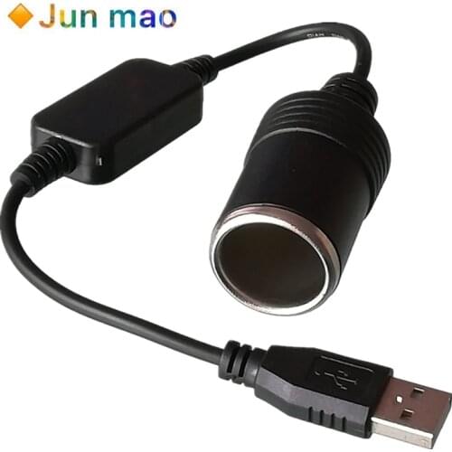 Car Cigarette Lighter Socket USB 5V To 12V Converter Adapter Wired Controller Plug Connector Adapter Auto Interior Accessories