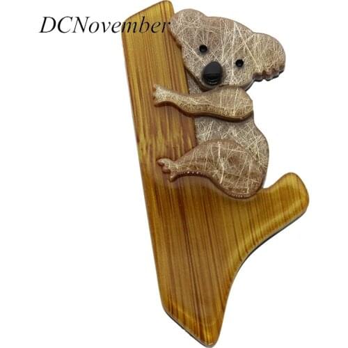Australian koala Bear Brooches Vintage koala Brooches Women Acrylic Brooch Pin Resin Brooches Jewelry DCNovember