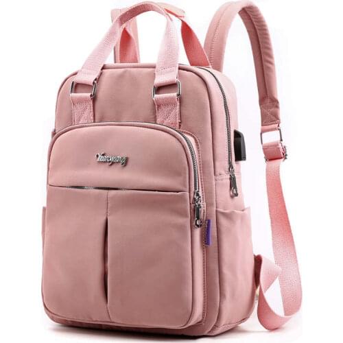Brand Casual Large Capacity Nylon Women Backpack High Quality School Bag For Women Multi-pocket Female Zipper Travel Bag