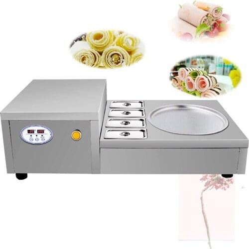 Fast Cooling Thailand Style 4 Stainless Steel Hard Fried Ice Cream Machine With 35 Cm Round Pan