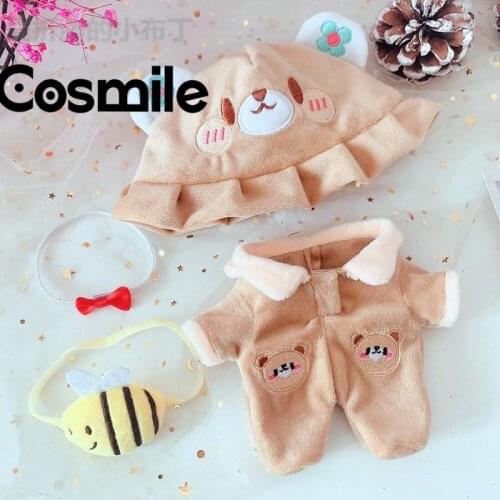 Cosmile Anime Bear Outfit Clothes Idol Star for 20cm Plush Stuffed Doll Costume Cosplay Fashion Cartoon Cute Gift New Limit C