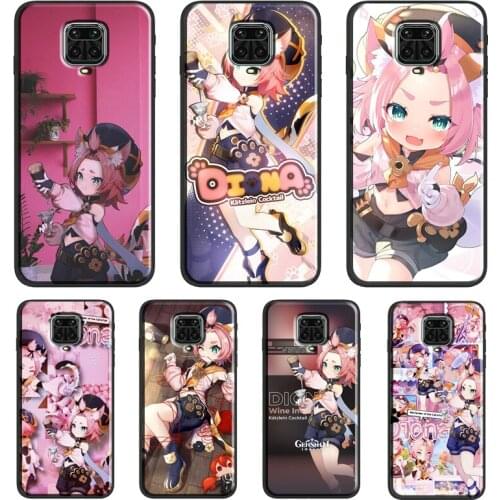 Diona Genshin Impact For Xiaomi Redmi 9 9A 9C 9T K40 Funda For Redmi Note 10 Pro 8T 9S Note 9 8 7 Pro Soft Case
