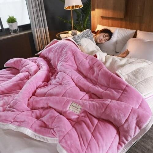 Dropshipping New Mmermind Fleece Blankets Velvet Lamb Luxury Thick Blanckets Warm Winter Home Super Soft Solid Blankets Bedding