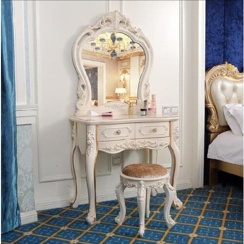 European dressing table bedroom make-up table multifunctional Princess Garden net red ins French dressing table