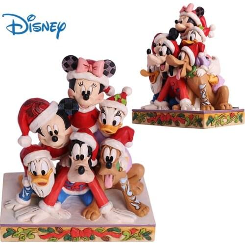 Disney Genuine Mickey Minnie Mouse Action Figure Collection Model Toys Boxed Anime Figures Resin Dolls Decor Kids Christmas Gift