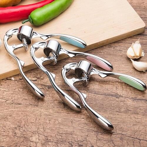 1PC Garlic Crusher Grinding Fruit Vegetable Chopper Zinc Alloy Garlic Presses Squeeze Portable Cooking Tools Kitchen Accessories