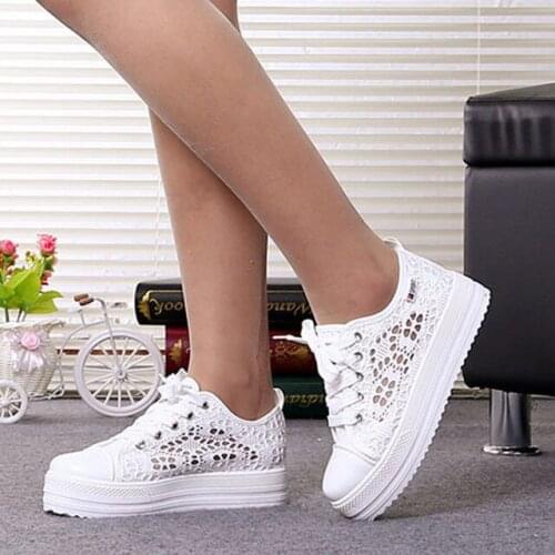 Lzzf Fashion Korean White Sneakers Shoes Woman Breathable Platform Casual Female Ladies Womens Vulcanize Shoes Plus Big Size