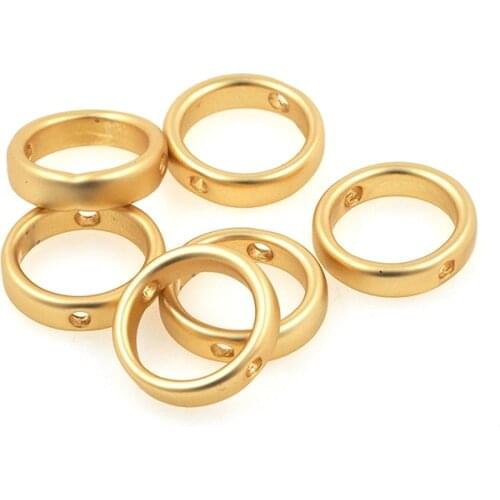 Brass Gold Ring Spacer Beads Round Connectors For DIY Beads For Jewelry Making