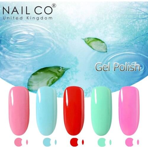 NAILCO Summer Art 85 Color Natural Resin Mixing Varnish Gel Nail Polish Semi Permanent Uv Nail Art Design Apply To Top Base Coat