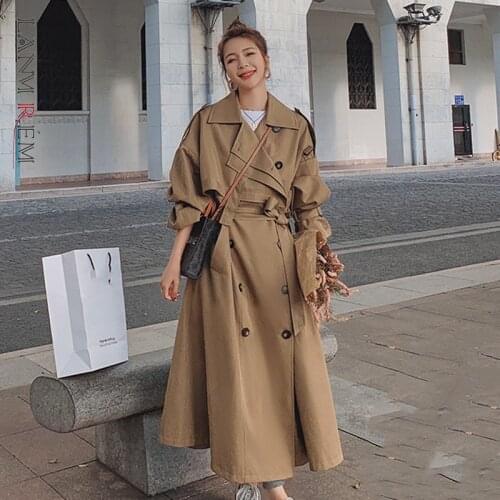 LANMREM Women's Double Breasted Trench Coats