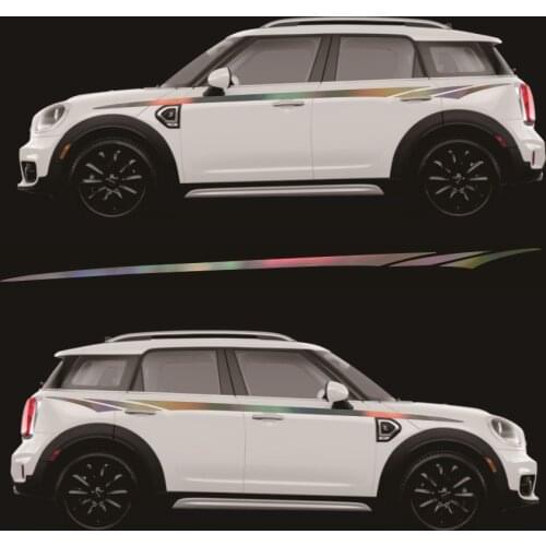 Laser Both Side Body Vinyl Decal Sticker Sports Racing Car Long Stripe Decals