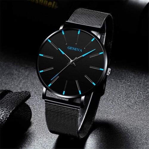 Minimalist Men Luxury Brand Ultra Thin Watches Men Simple Business Stainless Steel Mesh Belt Quartz Watch Relogio Masculino