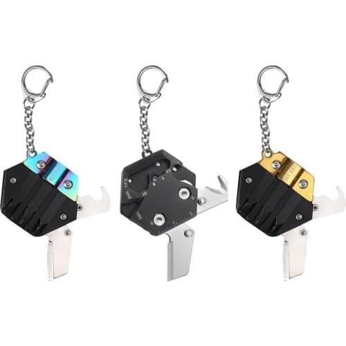 Outdoor EDC Tool Multifunctional Coin-Shape Folding Pocket Cutter Sturdy And Durable Convenient To Carry