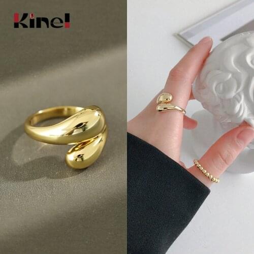 Kinel Fashion Ring Silver Sterling 925 Real Woman Jewelry Open Sterling Silver Korean Rings Fine bijoux