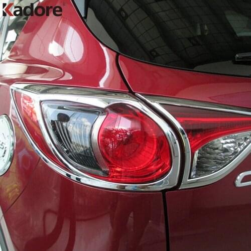 Rear Light Lamp Cover Trim For Mazda CX-5 CX5 Hatchback 2012 2013 2014 2015 ABS Chrome Taillight Frame Trim Car Accessories 4pcs