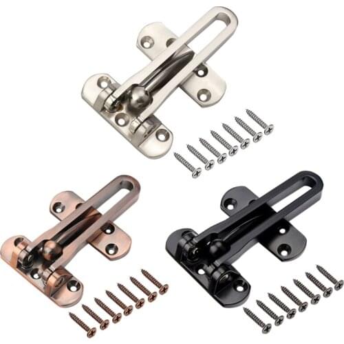 63HA Zinc Alloy Swing Bar Lock Door Guard Latch Anti-theft Security Door Chain Lock