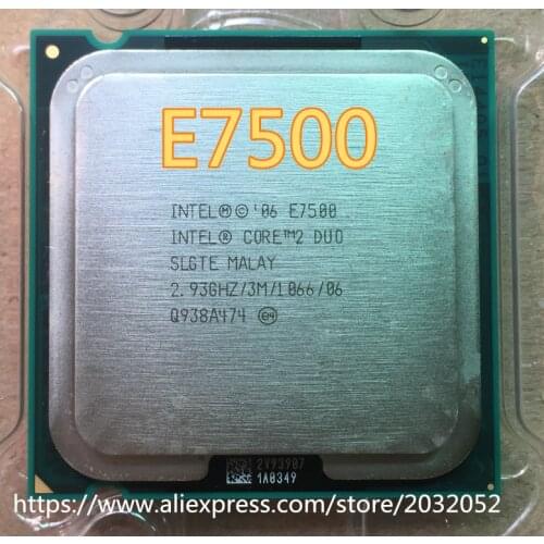 Intel Core 2 Duo E7500 Processor 2.93GHz/ 3M /1066MHz Desktop LGA775 CPU