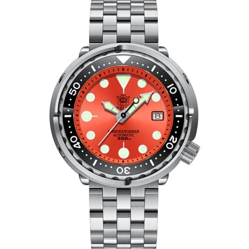 SD1975 Steeldive Black Dial Stainless Steel NH35 Tuna Mens Dive Watch Ceramic bezel 300m Water Resistant